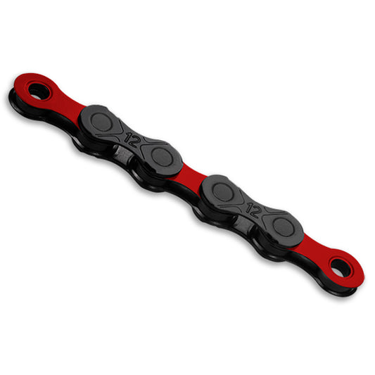 KMC DLC 12 Chain - 12-Speed, 126 Links, Black/Red