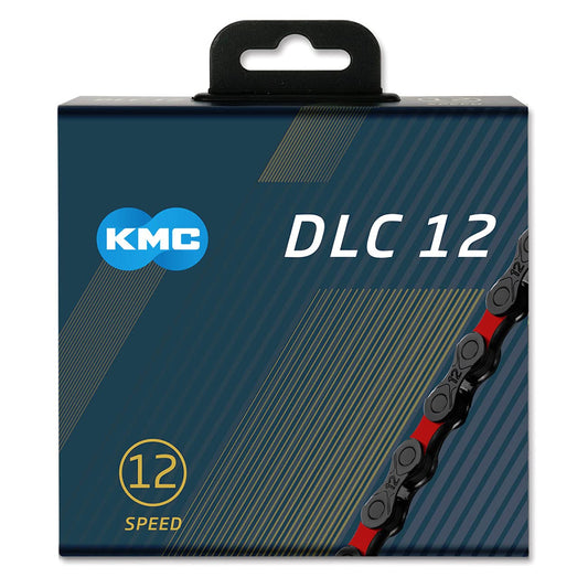 KMC DLC 12 Chain - 12-Speed, 126 Links, Black/Red