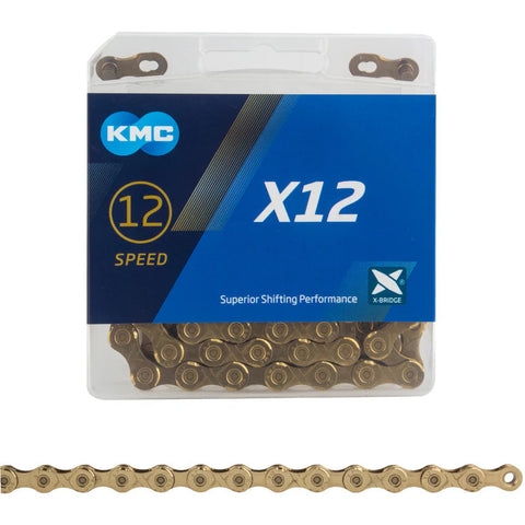 KMC X12 Chain - 12-Speed, 126 Links, Gold