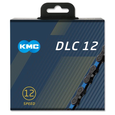 KMC DLC 12 Chain - 12-Speed, 126 Links, Black/Blue