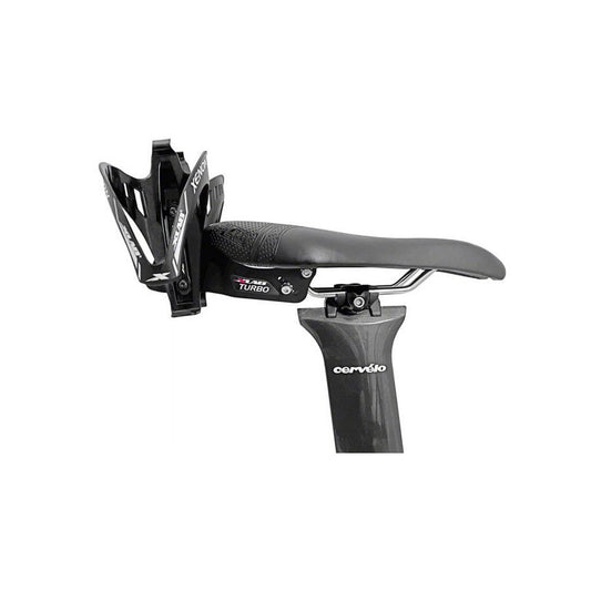 XLAB Turbo Wing w/ Xenon Cages Saddle Mounted Dual Water Bottle Carrier System Black